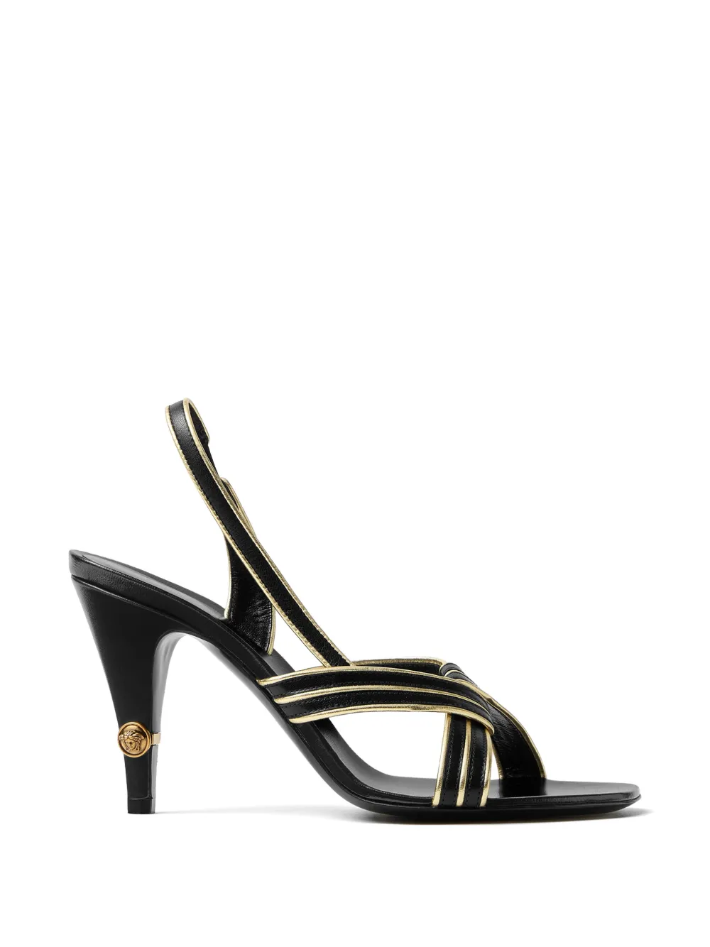 Versace Gianni nappa sandals 90 mm - Black