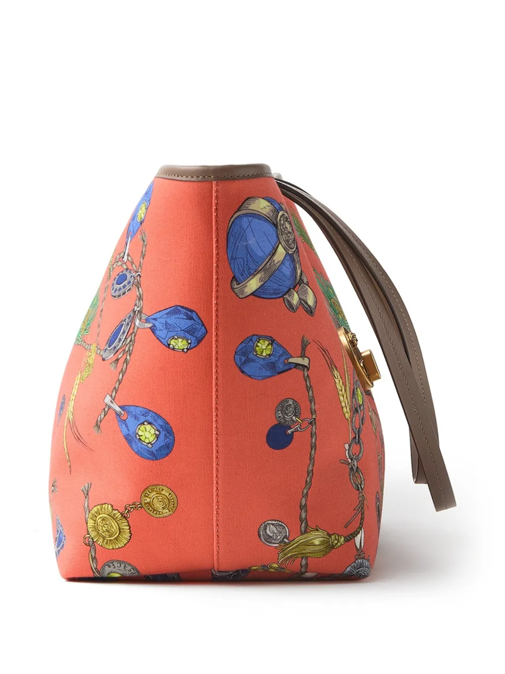 Versace Kleine Vivian canvas shopper met print Rood