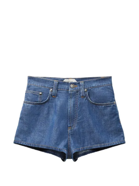 Versace chambray denim mini shorts