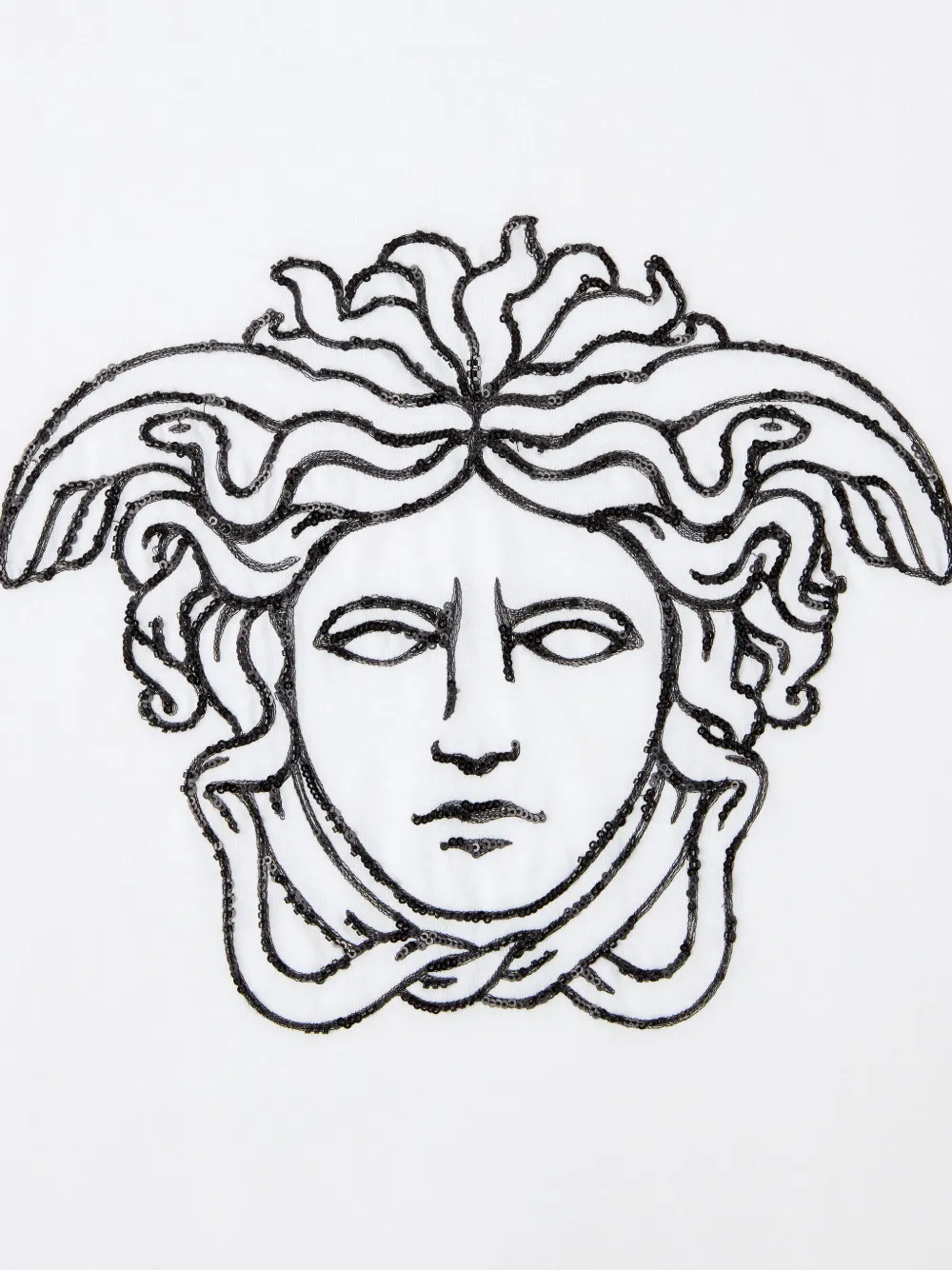 Versace Medusa T-shirt met pailletten Wit