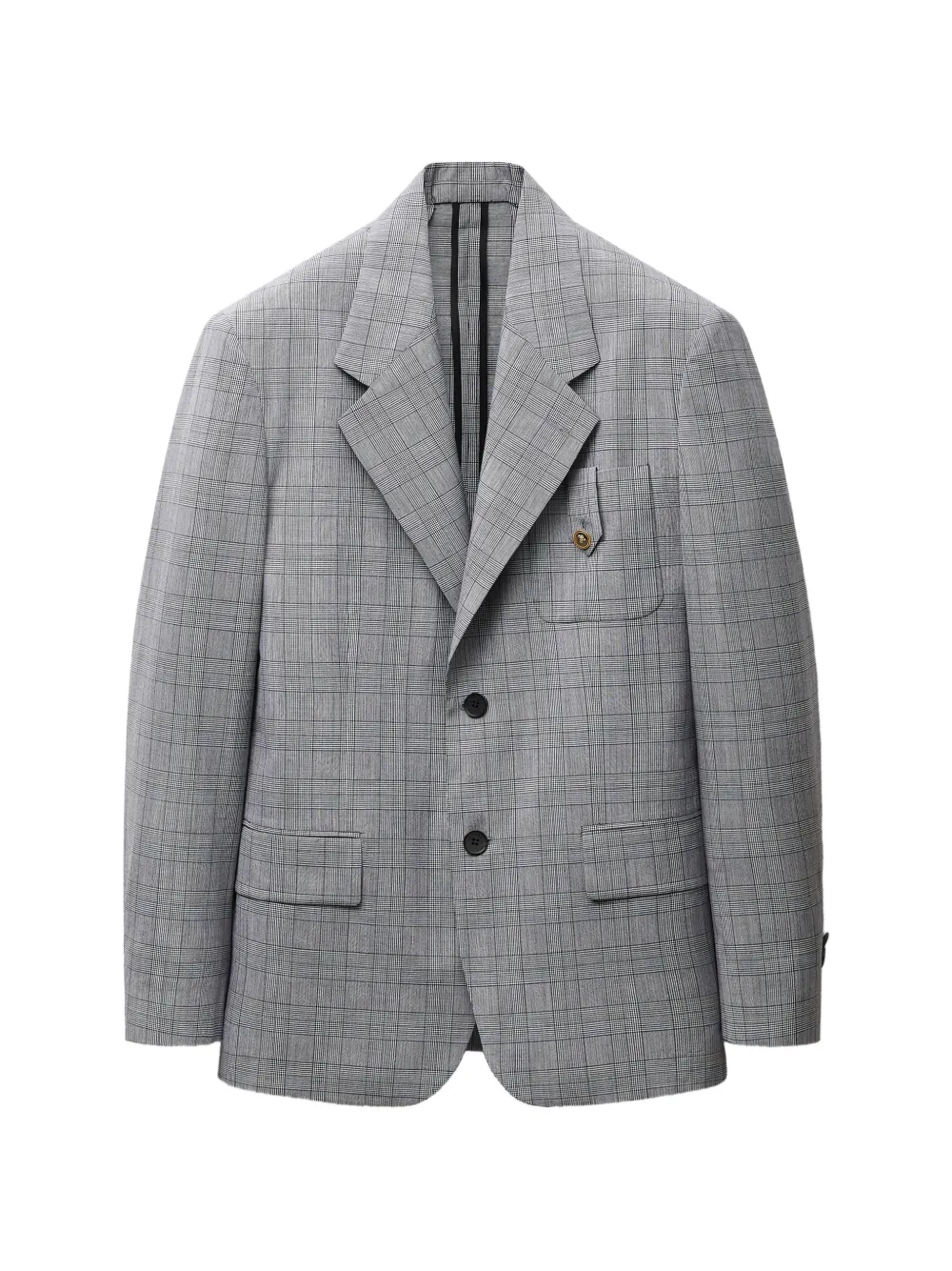 Versace Prince Of Wales wool blazer - Grey