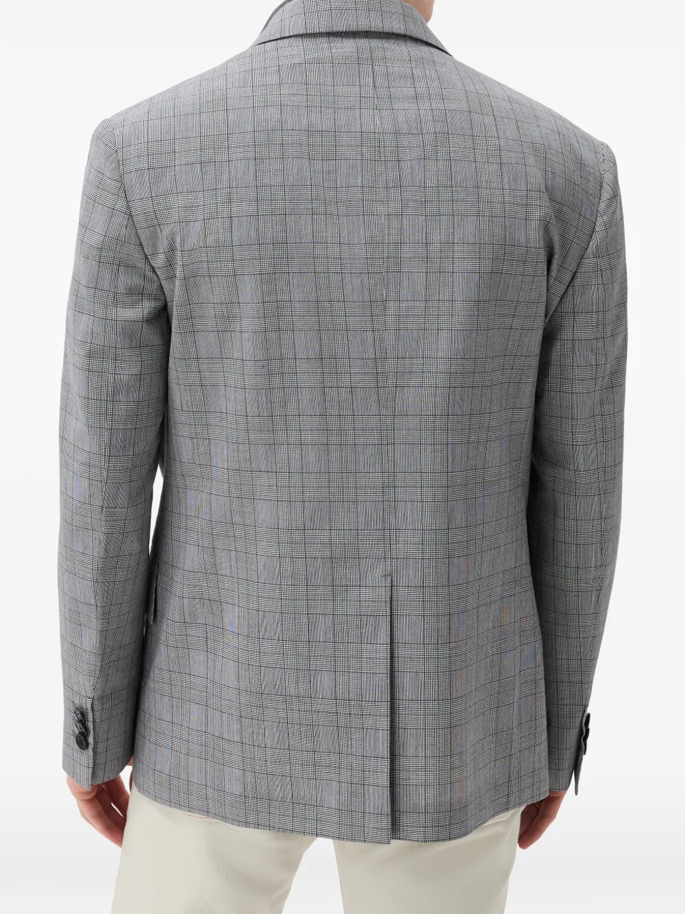 Versace Prince Of Wales wollen blazer Grijs