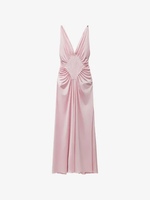 Versace viscose-jersey draped gown