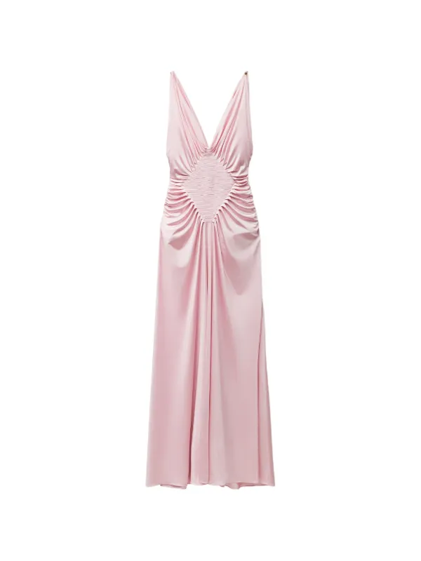 Versace Viscose-jersey Draped Gown in Pink