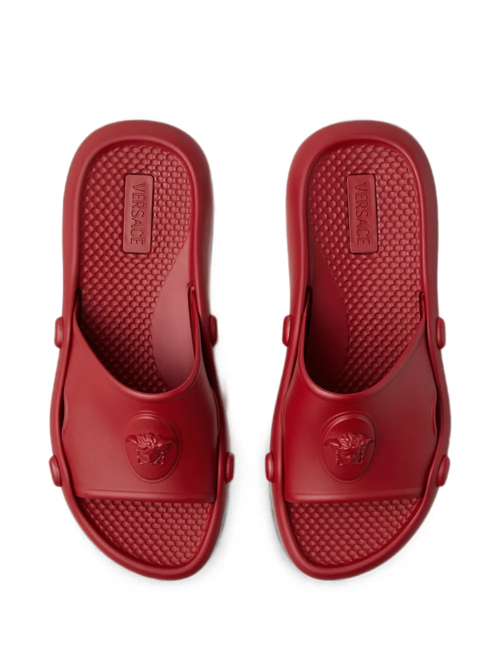 Versace Nettuno rubber slides Rood