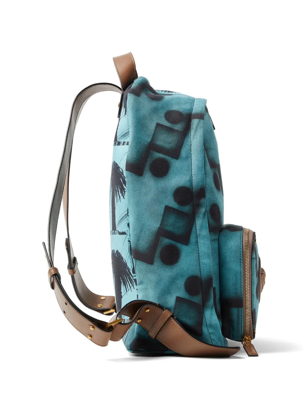 Versace Lou canvas rugzak met print Blauw