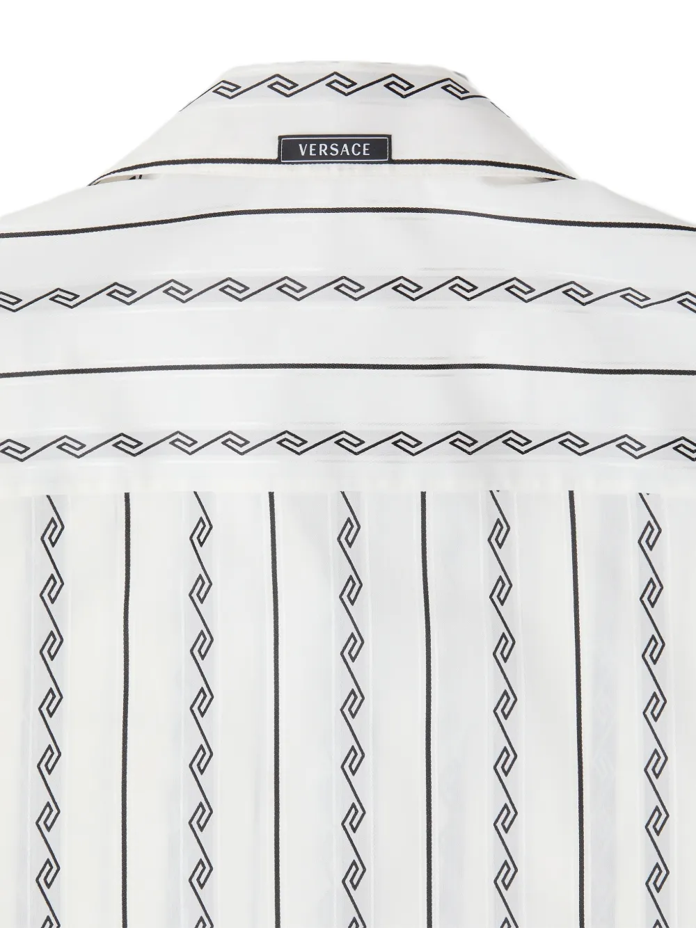 Versace Overhemd met Greca print Wit
