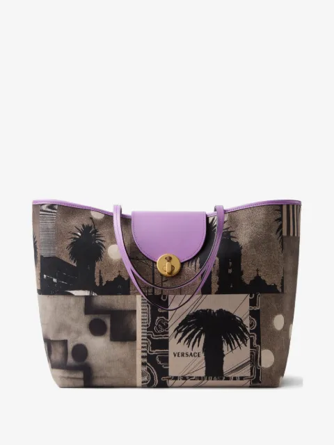 Versace Vivian printed large canvas tote