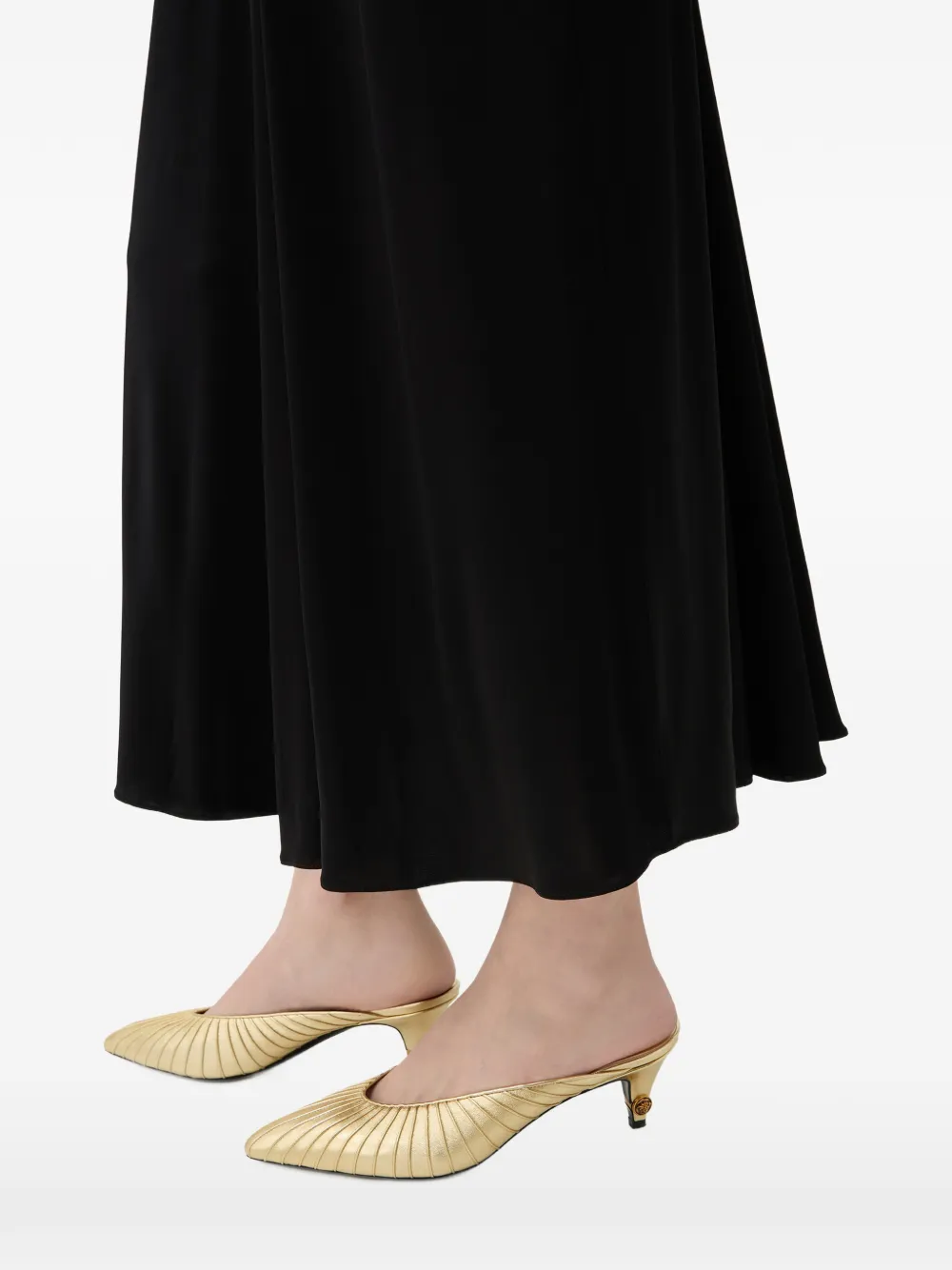 Versace Gianni metallic-nappa mules 55 mm Goud