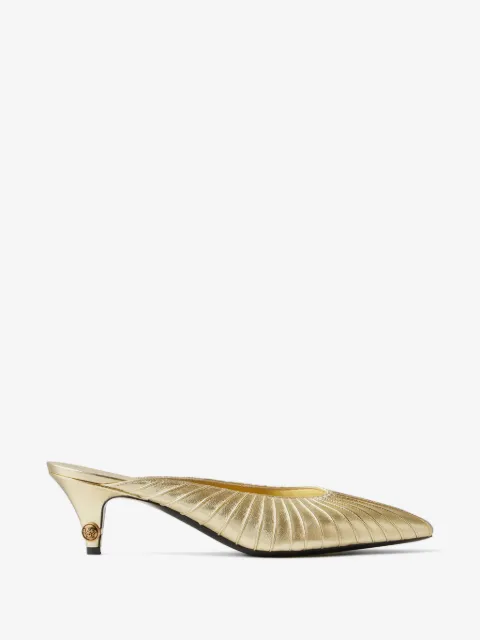 Versace Gianni metallic-nappa mules 55 mm