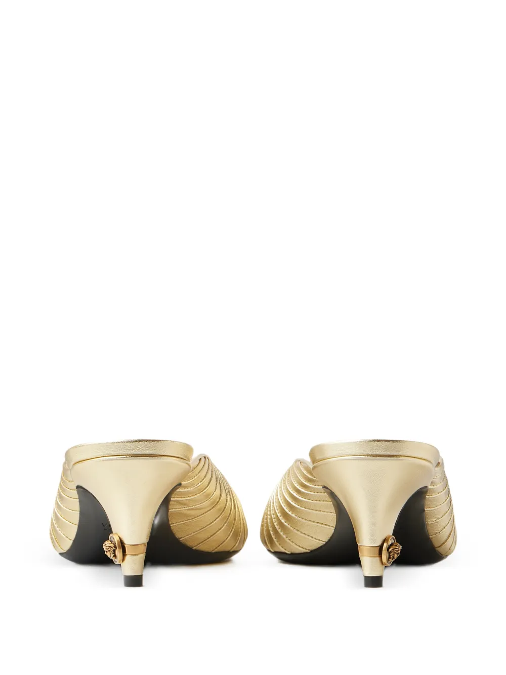Versace Gianni metallic-nappa mules 55 mm Goud