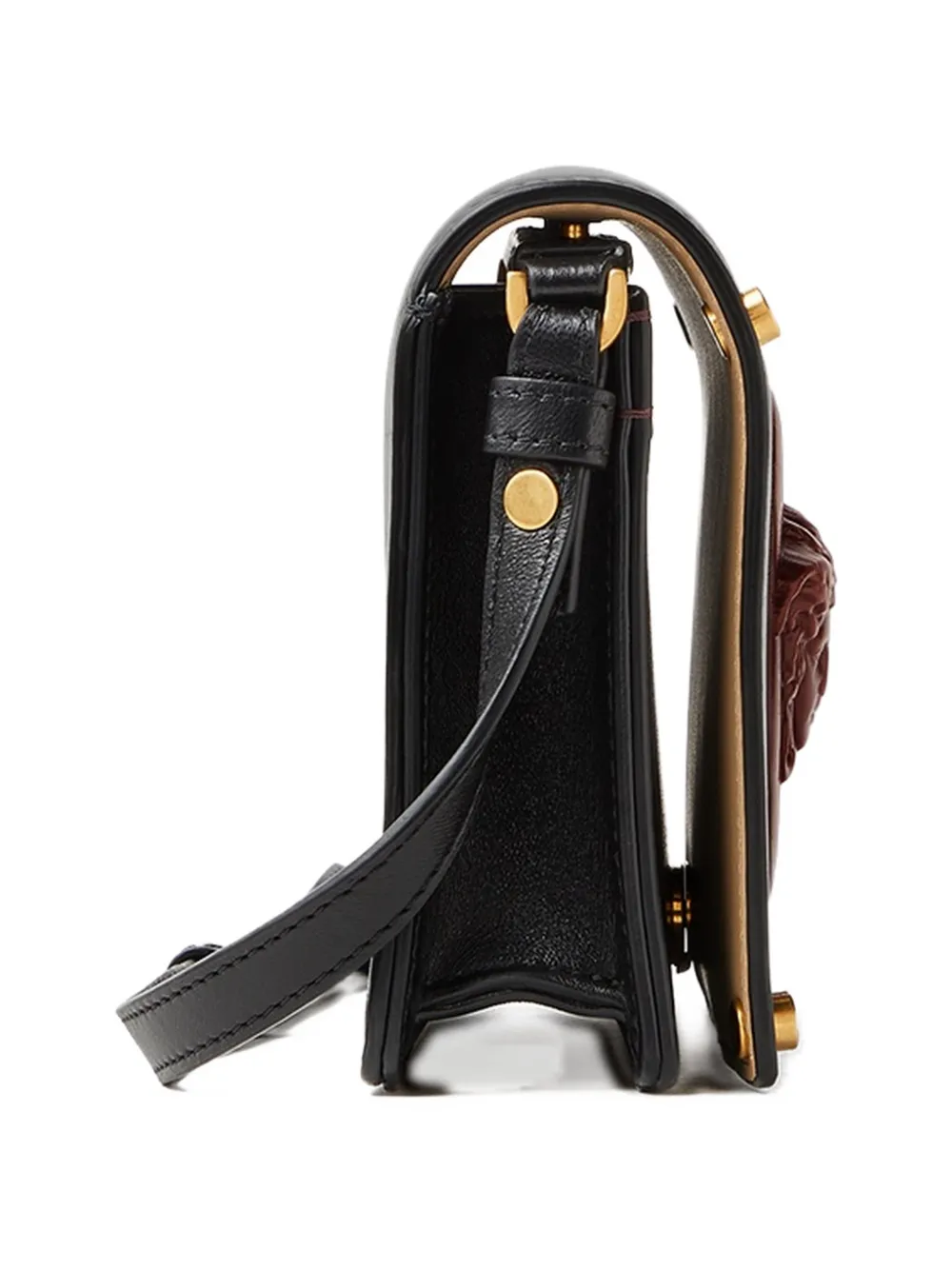 Versace Lou nappa mini-tas Zwart
