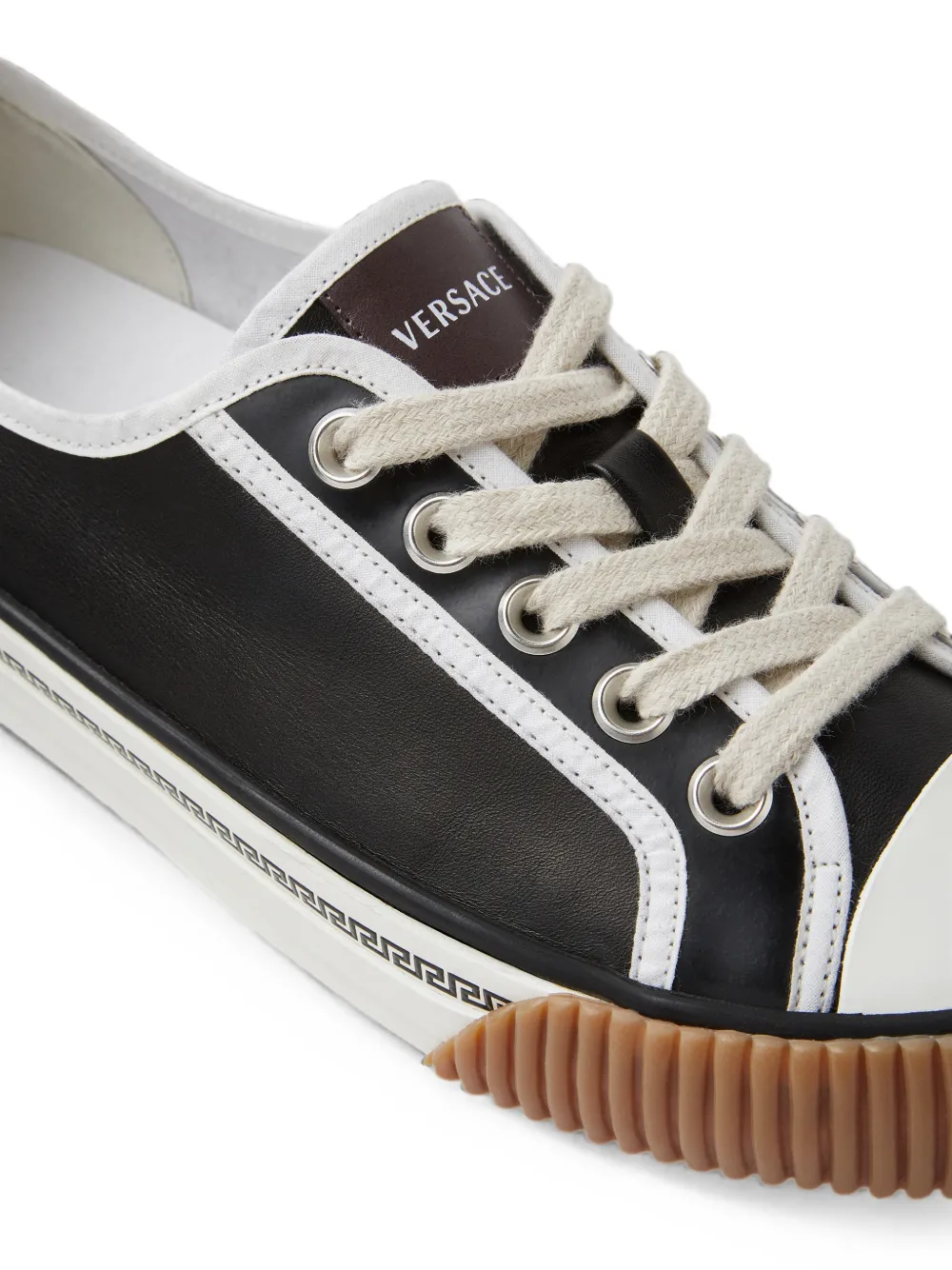 Versace Goliath nappa sneakers Zwart
