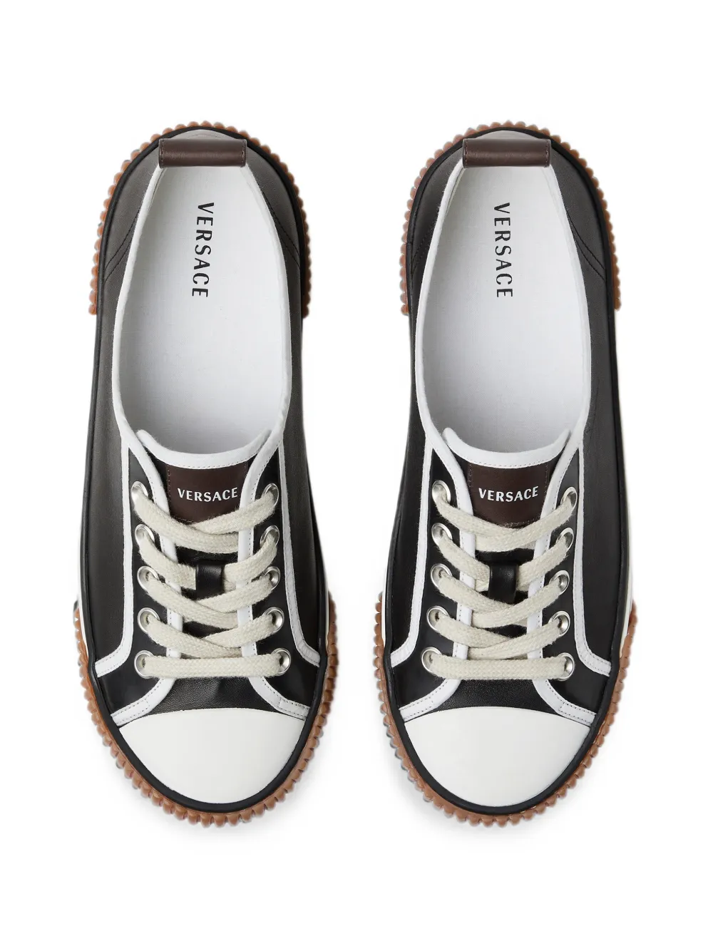 Versace Goliath nappa sneakers Zwart
