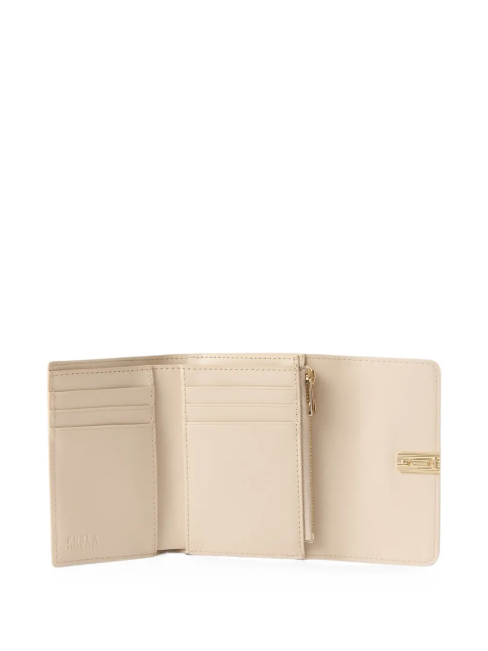 Furla Leren portemonnee Beige