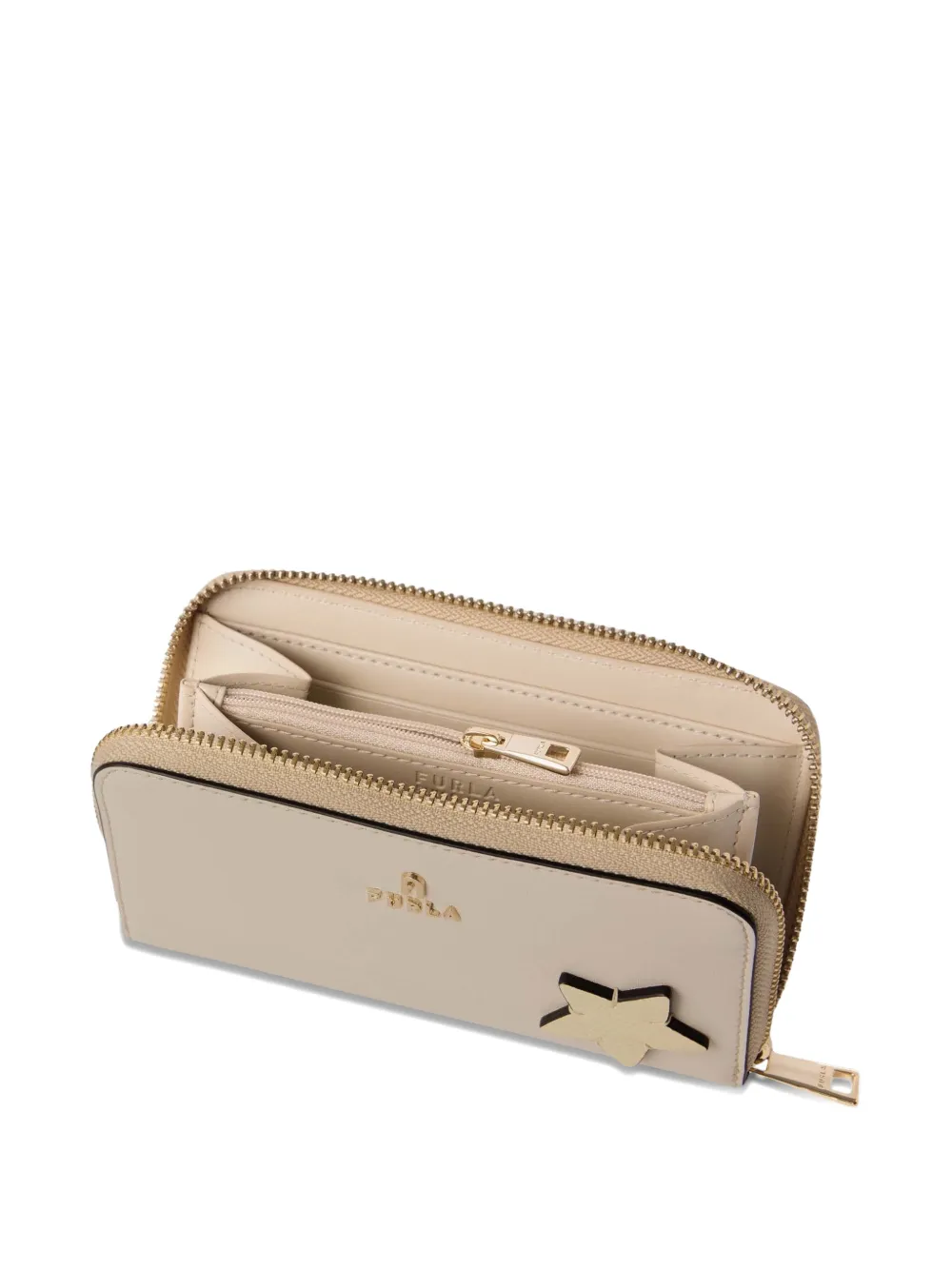 Furla Camelia grote portemonnee met sterpatch Beige