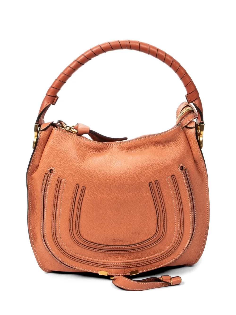Chloé Pre-Owned medium Marcie leather shoulder bag - Marrone