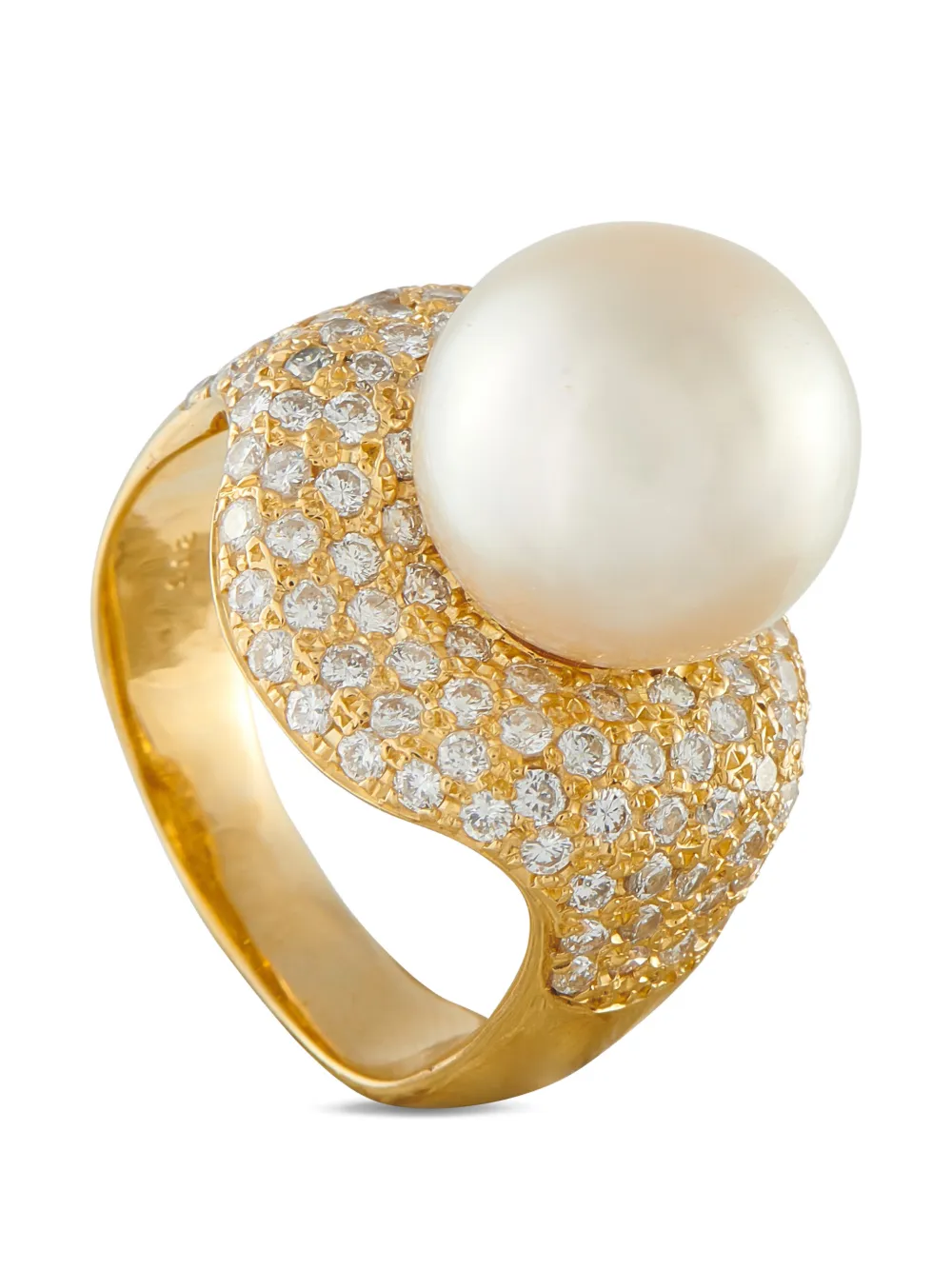 LB Exclusive pearl and diamond ring - Gold