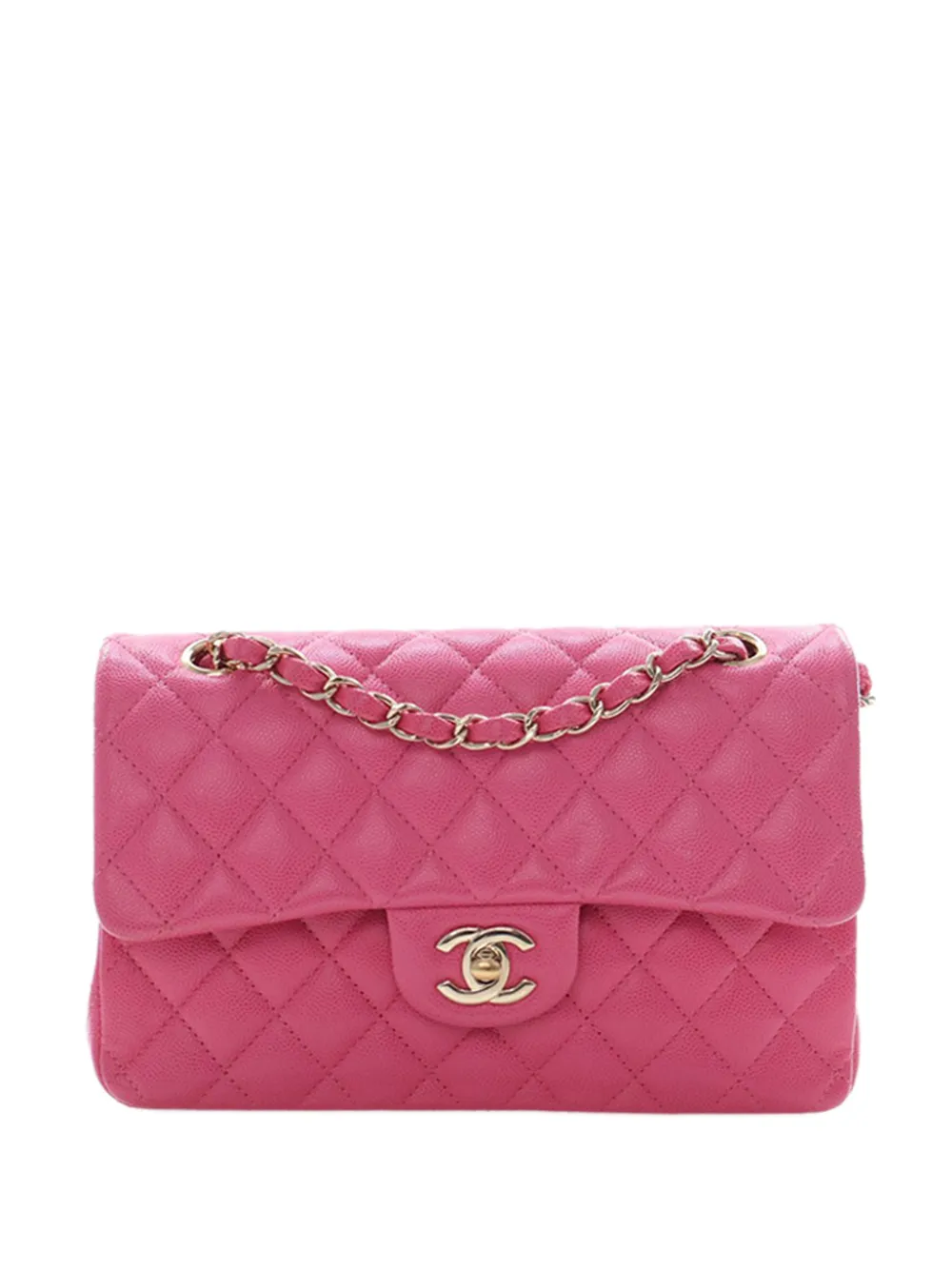 CHANEL Pre-Owned 2020 Small Classic Caviar Double Flap shoulder bag - Rosa