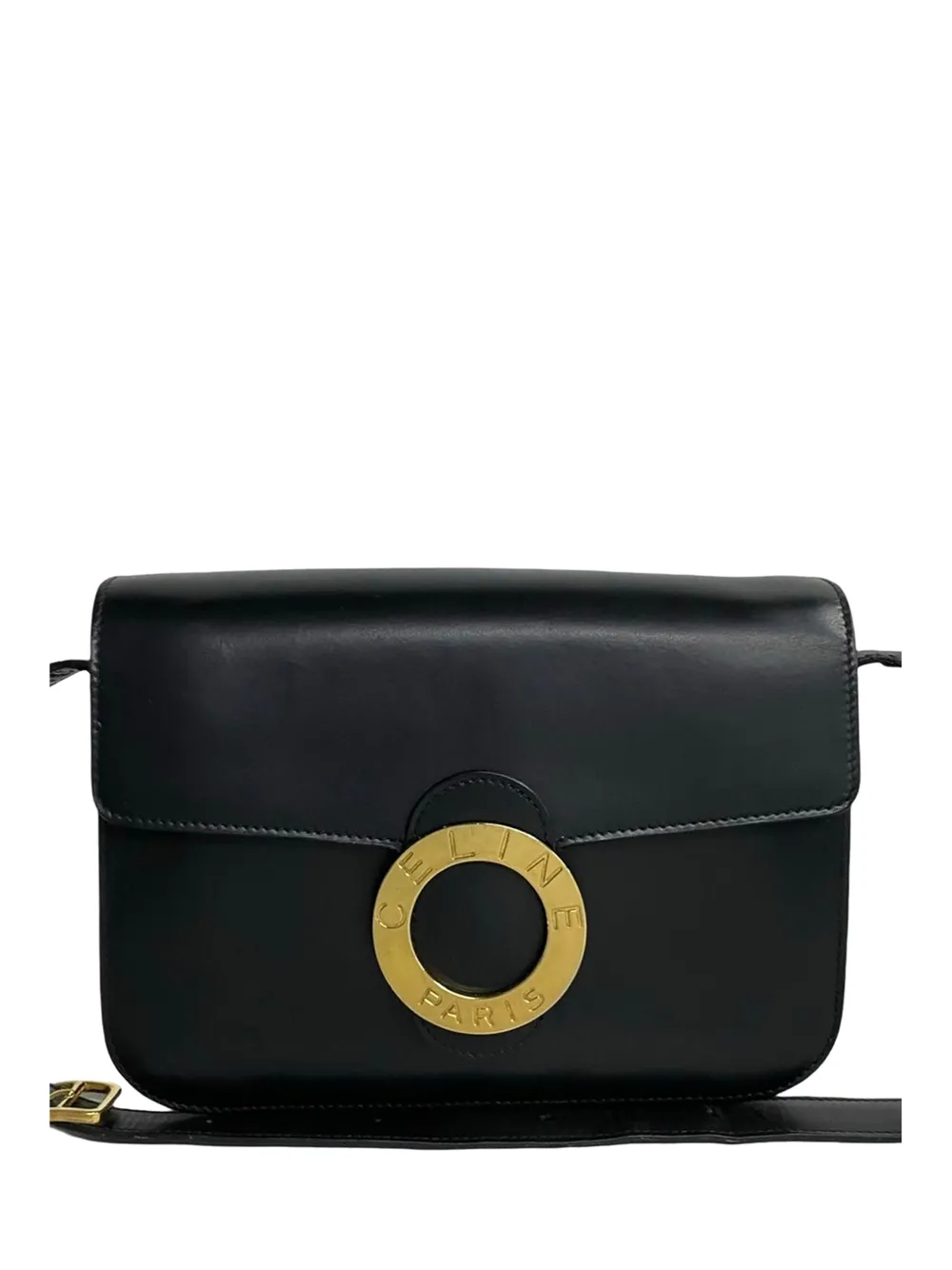 Celine Pre-Owned 2001 Calfskin Circle Logo crossbody bag - Schwarz