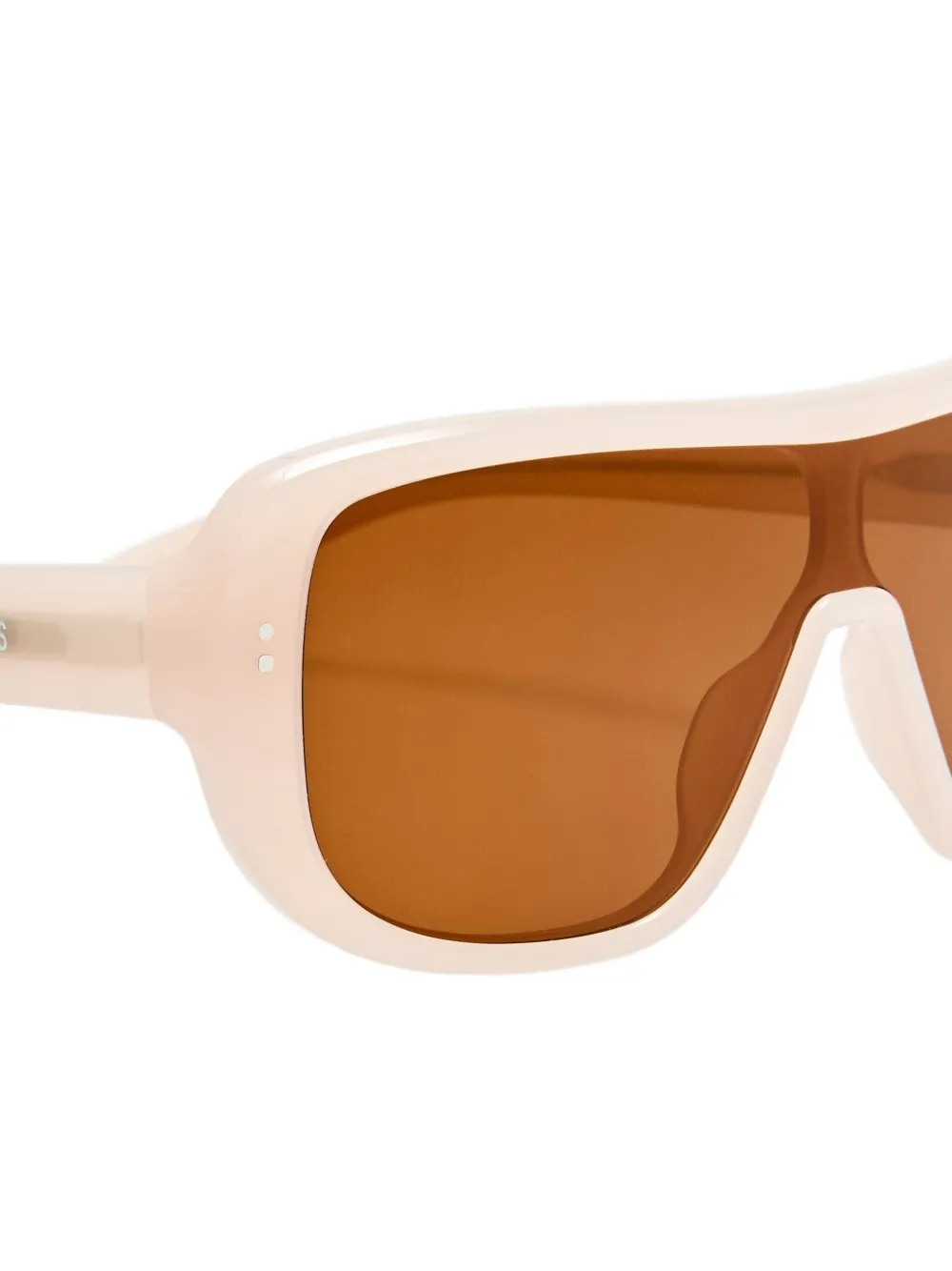 Jacquemus Masco zonnebril met shield montuur Wit