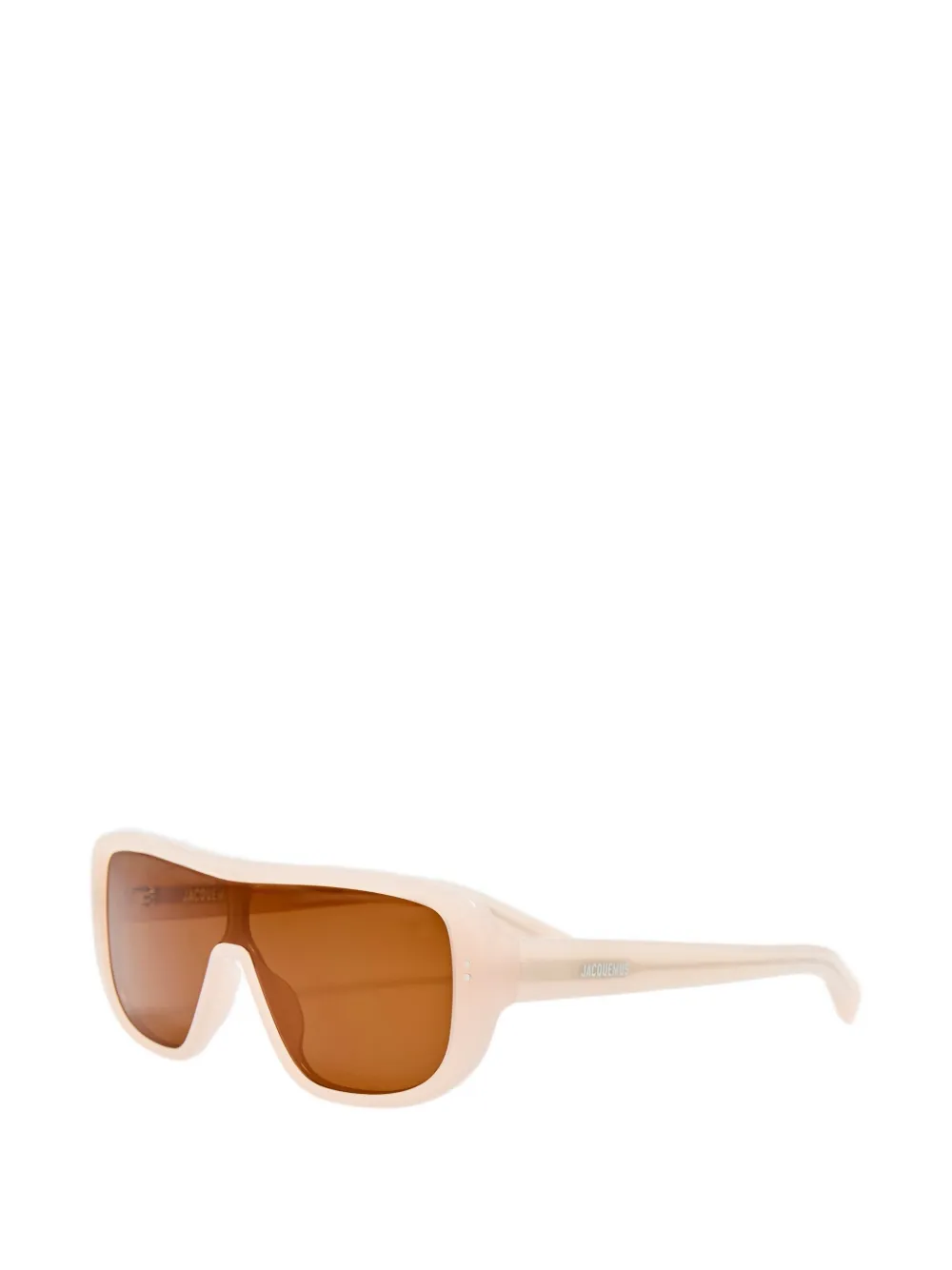 Jacquemus Masco zonnebril met shield montuur Wit