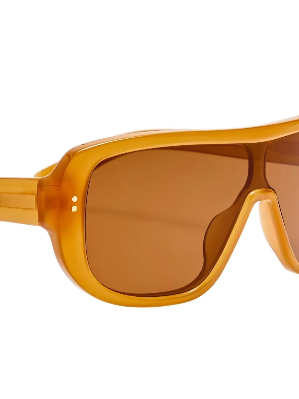 Jacquemus Masco shield zonnebril Bruin