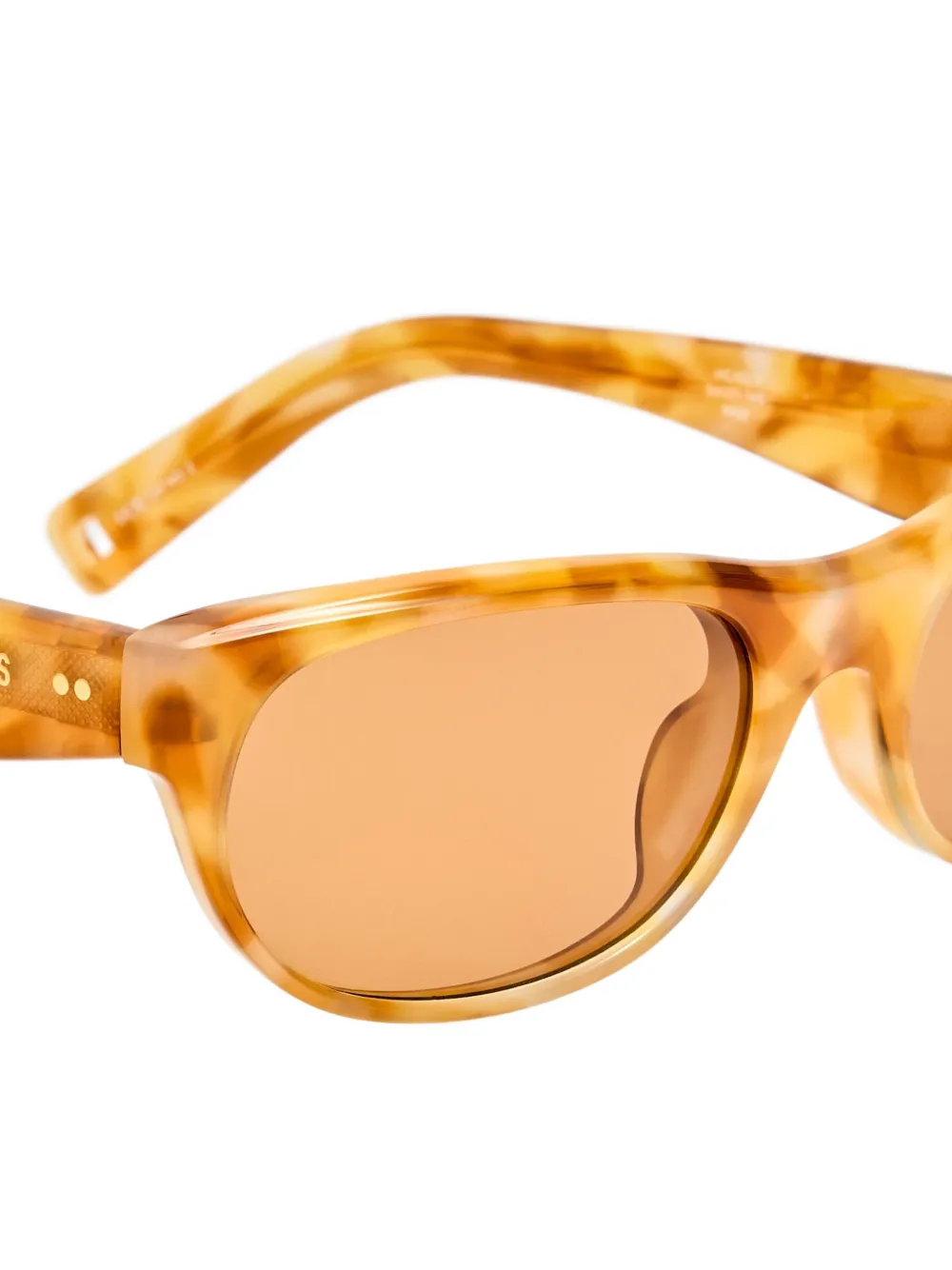 Jacquemus Sole zonnebril met rechthoekig montuur Oranje