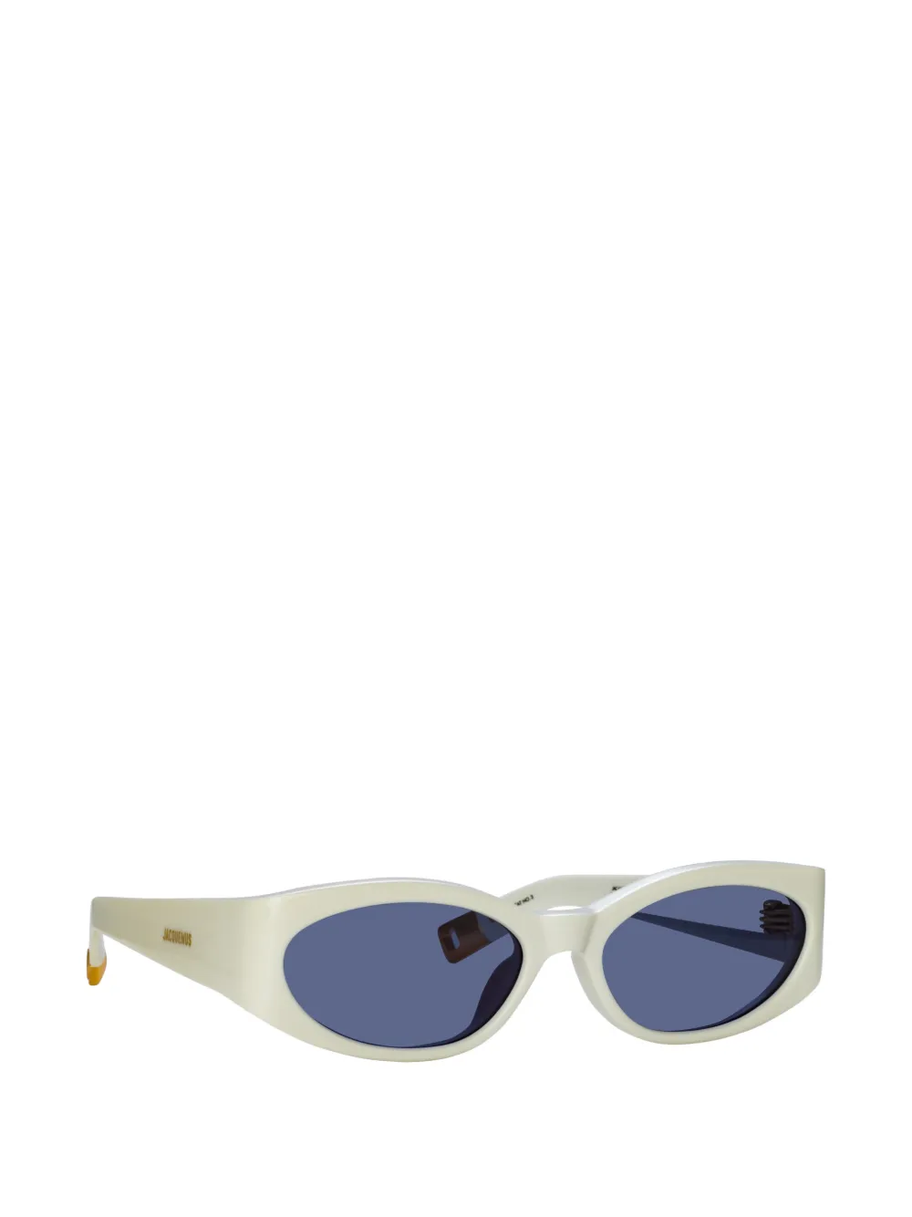 Jacquemus Ovalo zonnebril met ovalen montuur Wit