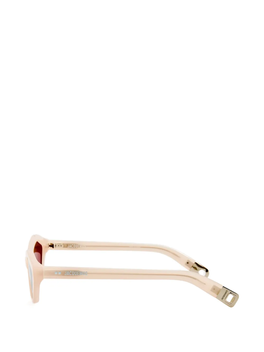 Jacquemus Bambino zonnebril met geometrisch montuur Beige