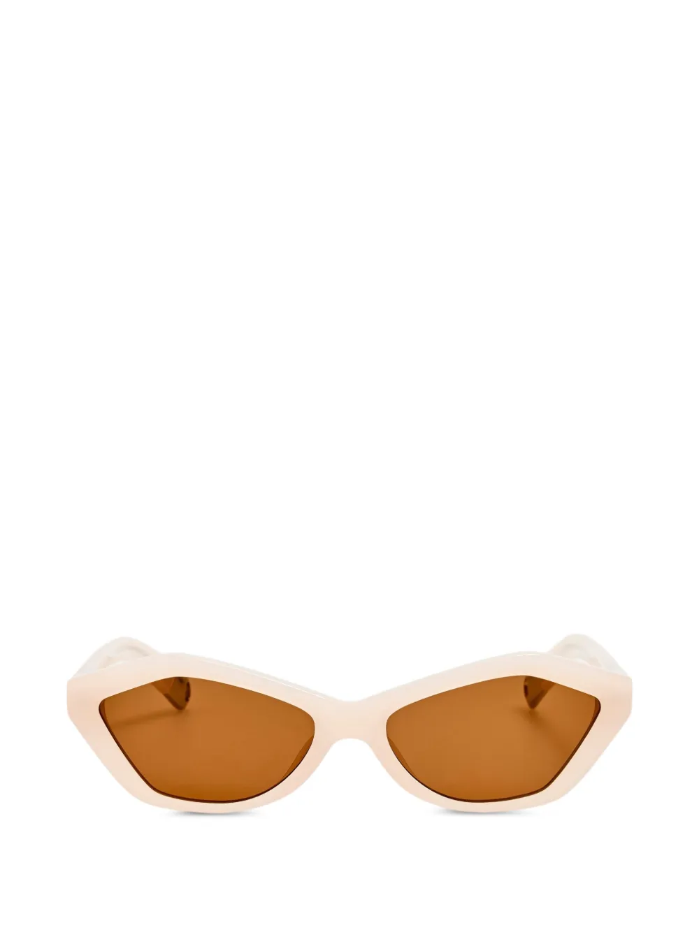 Jacquemus Bambino geometric-frame sunglasses - Nude