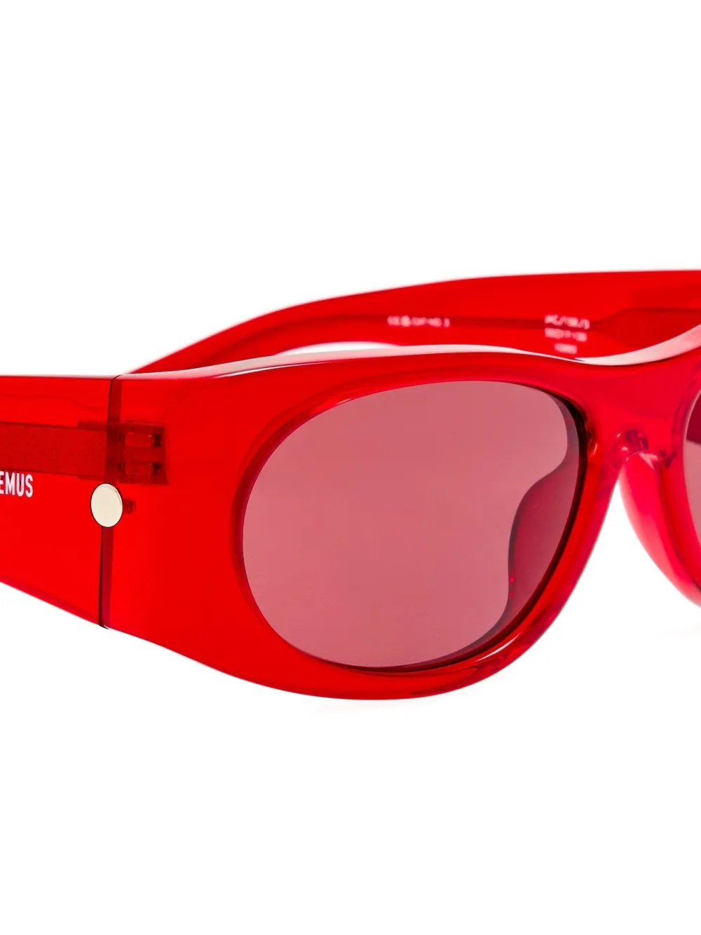 Jacquemus Zonnebril met logodetail Rood