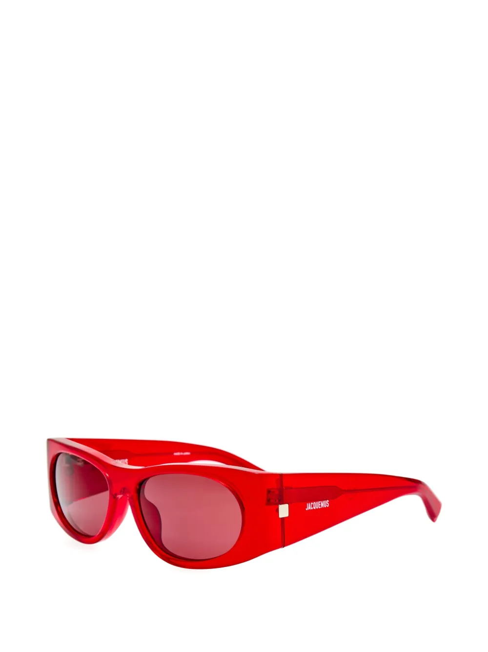 Jacquemus Zonnebril met logodetail Rood