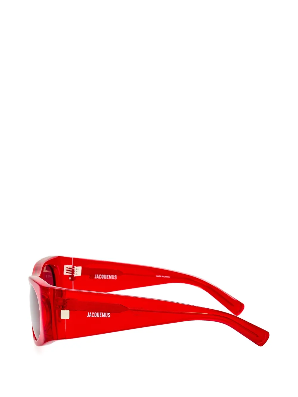 Jacquemus Zonnebril met logodetail Rood