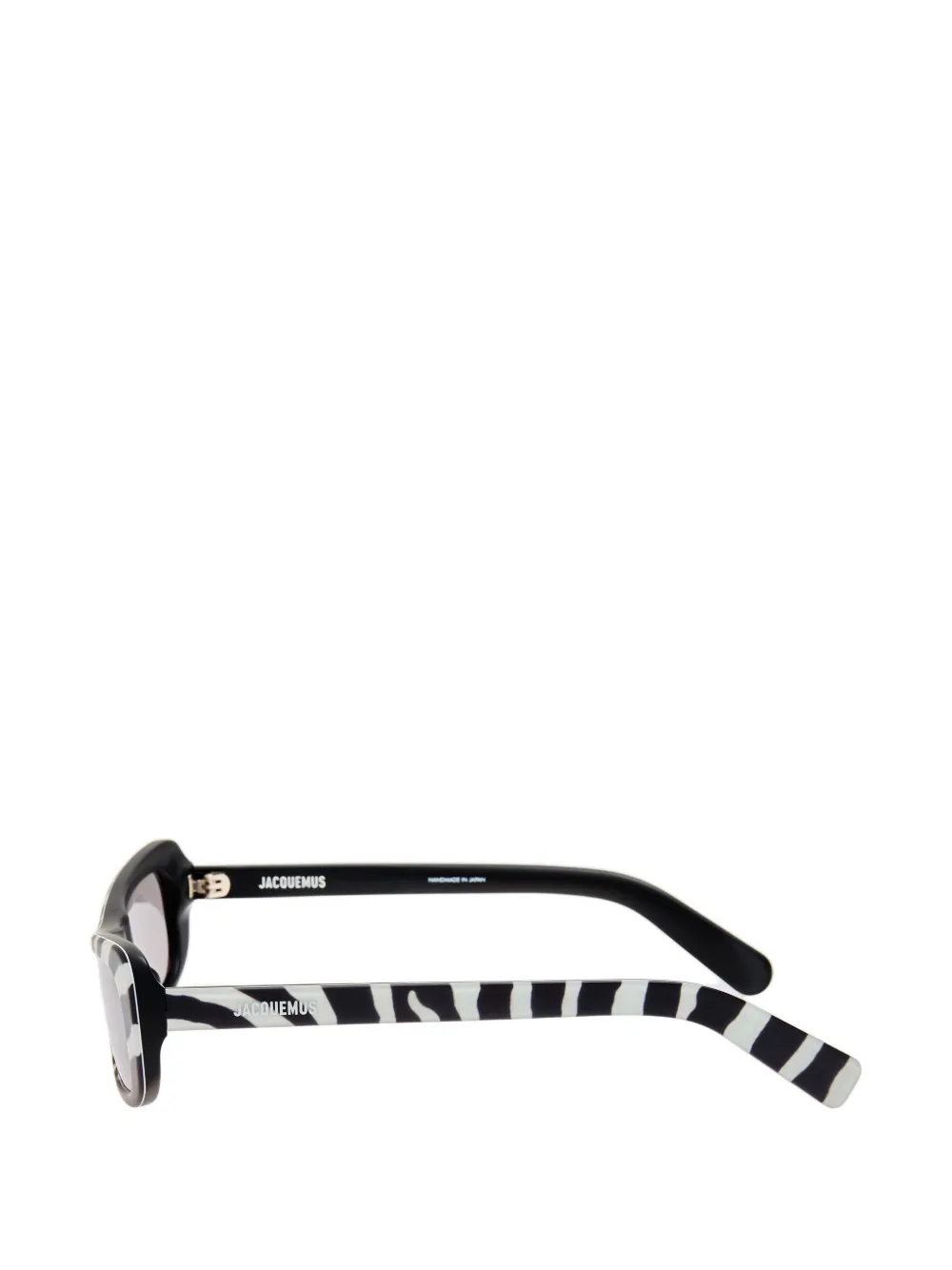 Jacquemus Capri zonnebril met zebraprint Zwart