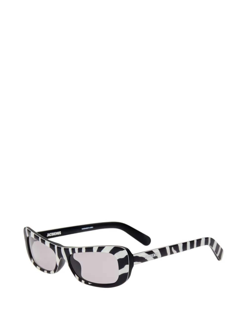 Jacquemus Capri zonnebril met zebraprint Zwart