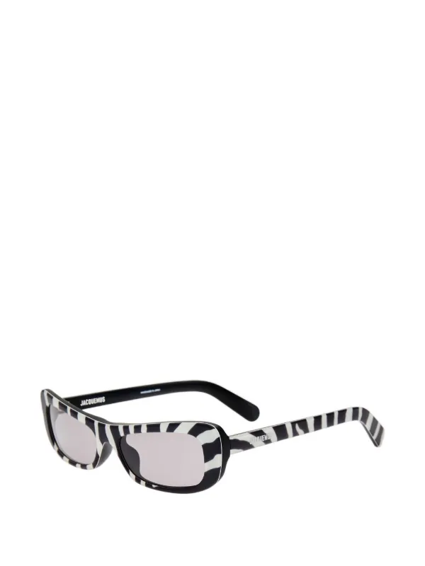 Jacquemus Capri ゼブラプリント サングラス | ブラック | FARFETCH JP
