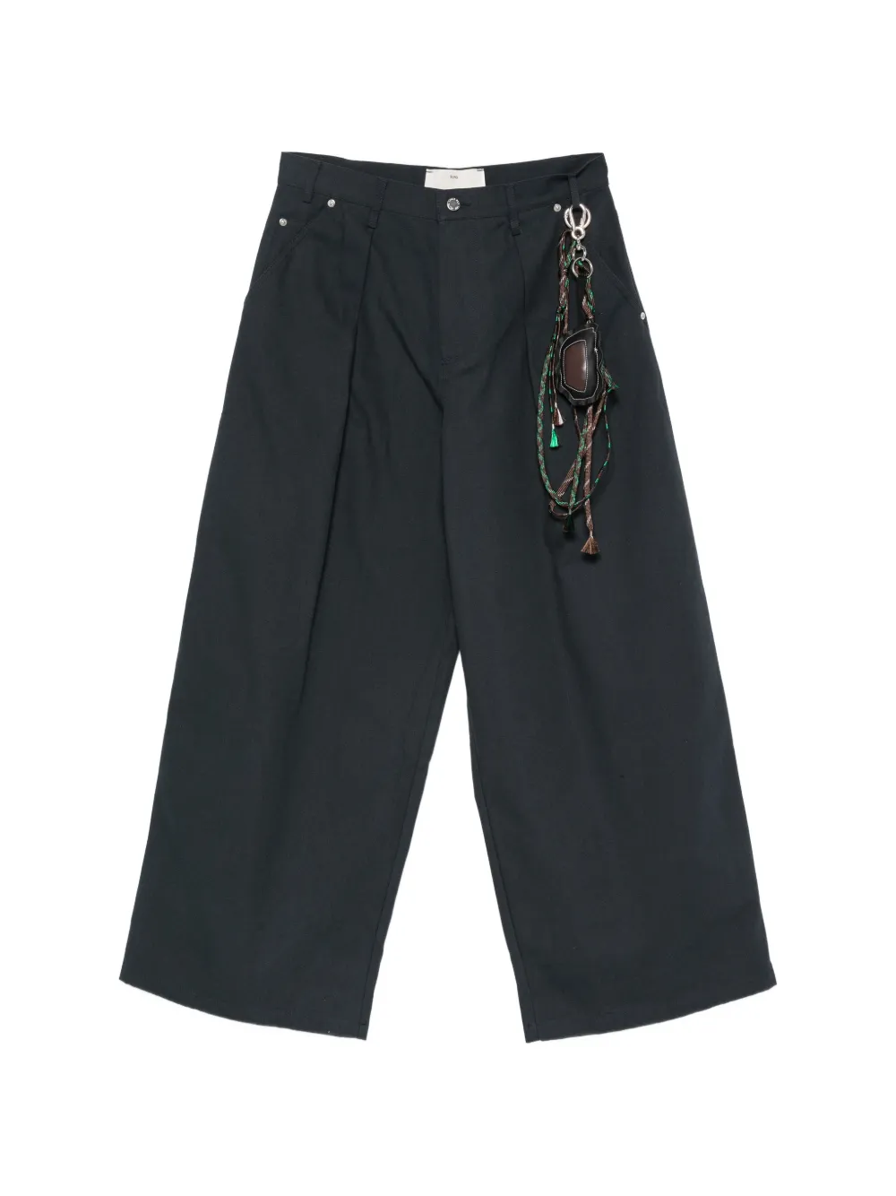 Song For The Mute charm-detail pleated trousers - Blu