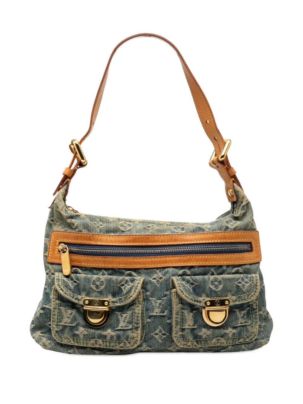 Louis Vuitton Pre-Owned 2005-2008 Monogram Denim Baggy PM shoulder bag - Blu
