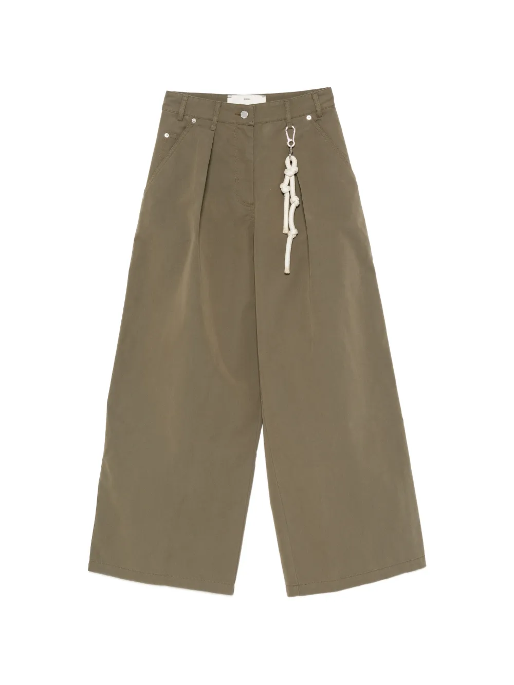 Song For The Mute pleated wide-leg trousers - Verde