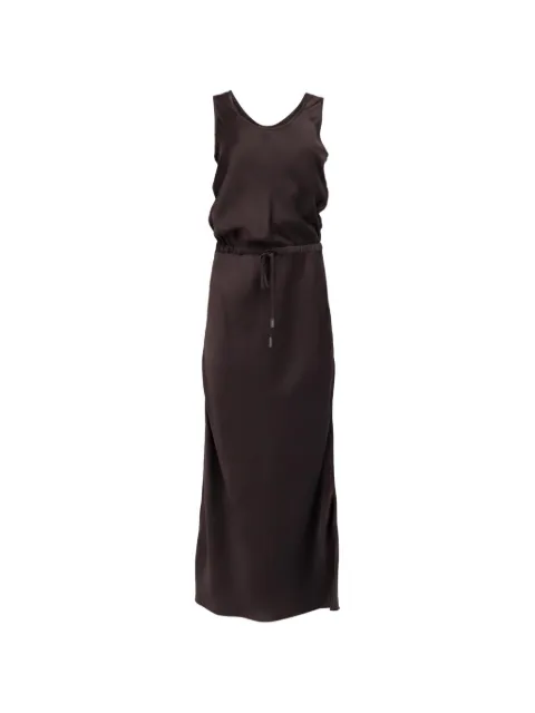 Brunello Cucinelli Vintage vestido largo de satén con cordones