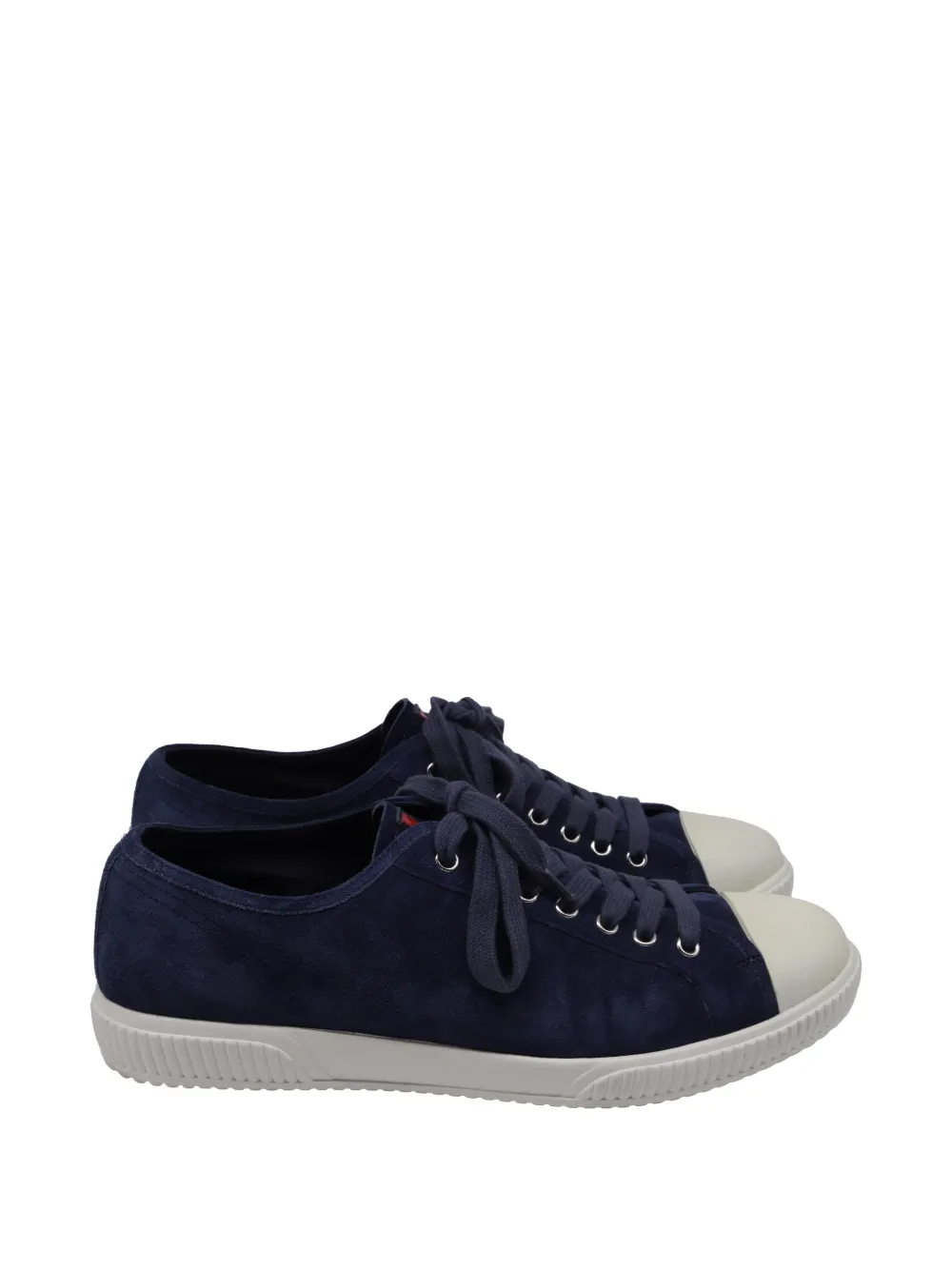 Prada Pre-Owned cap-toe low-top sneakers - Blau