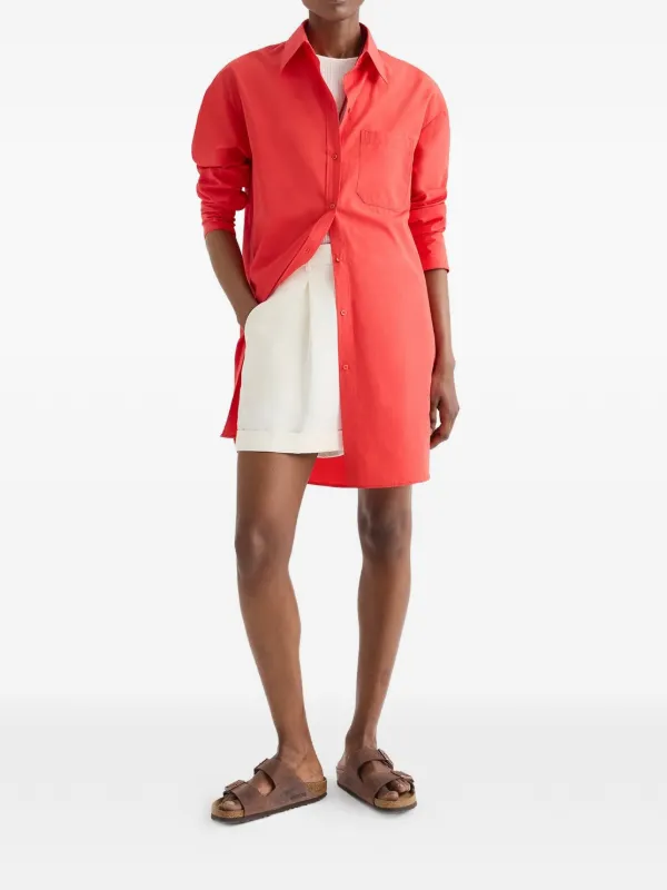Twp Big Joe Shirt Mini Dress in Red