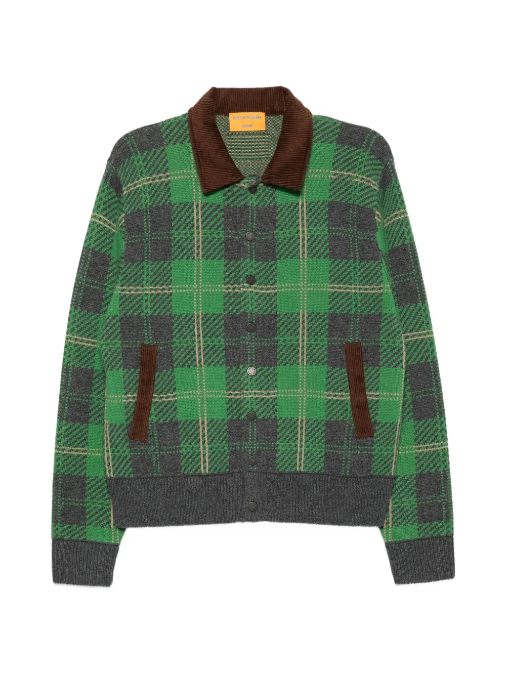 Guest In Residence Cardigan a quadri - Verde