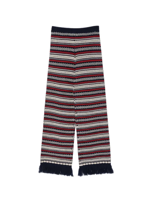 Guest In Residence Western Stripe-knit Trousers in Blue