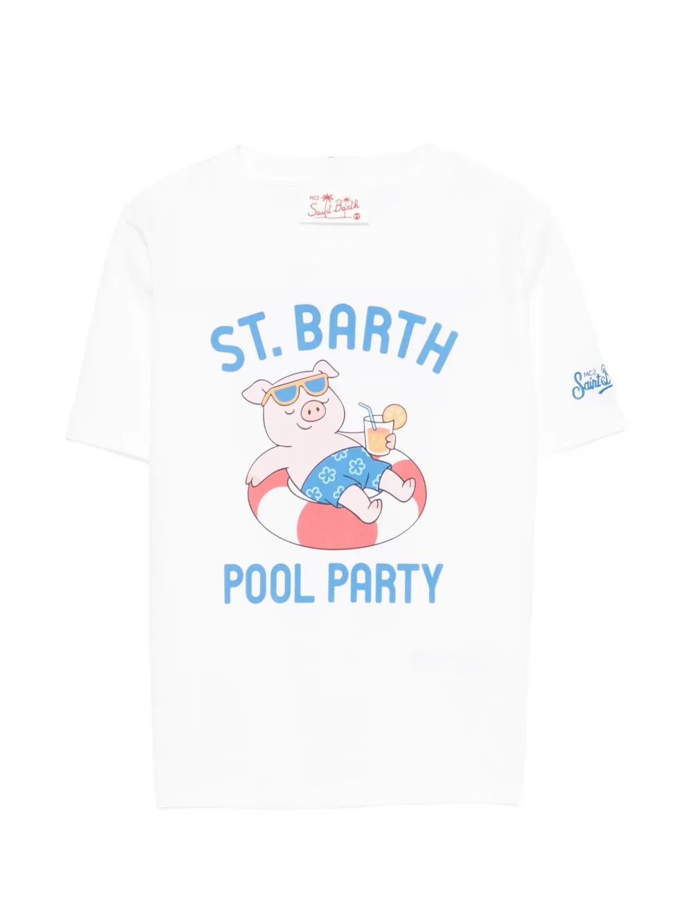 MC2 Saint Barth Kids Denver Jr T-shirt met print Wit