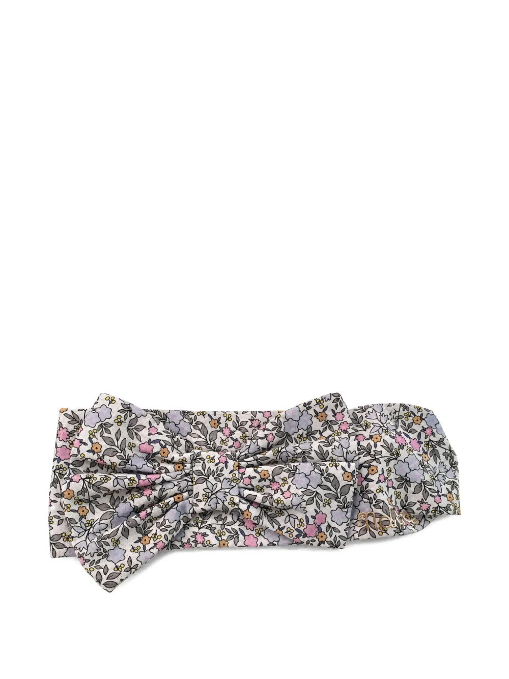 NANAN floral-print bow headband - Bianco