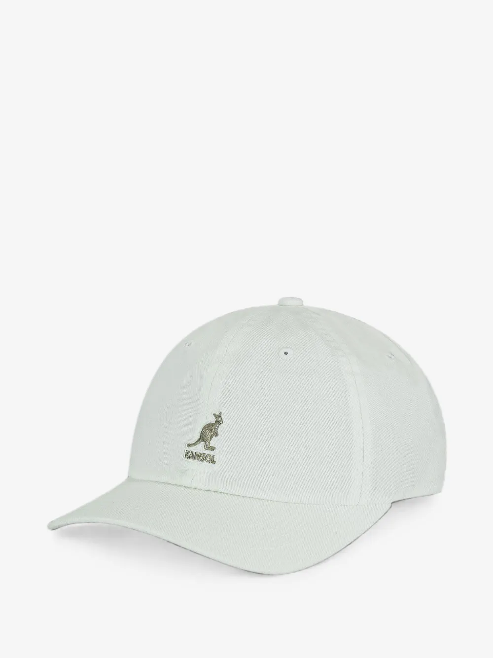 Kangol 로고 자수 베이스볼 캡 모자 | 화이트 | Image 1