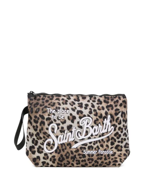 MC2 Saint Barth L Aline leopard-print clutch bag
