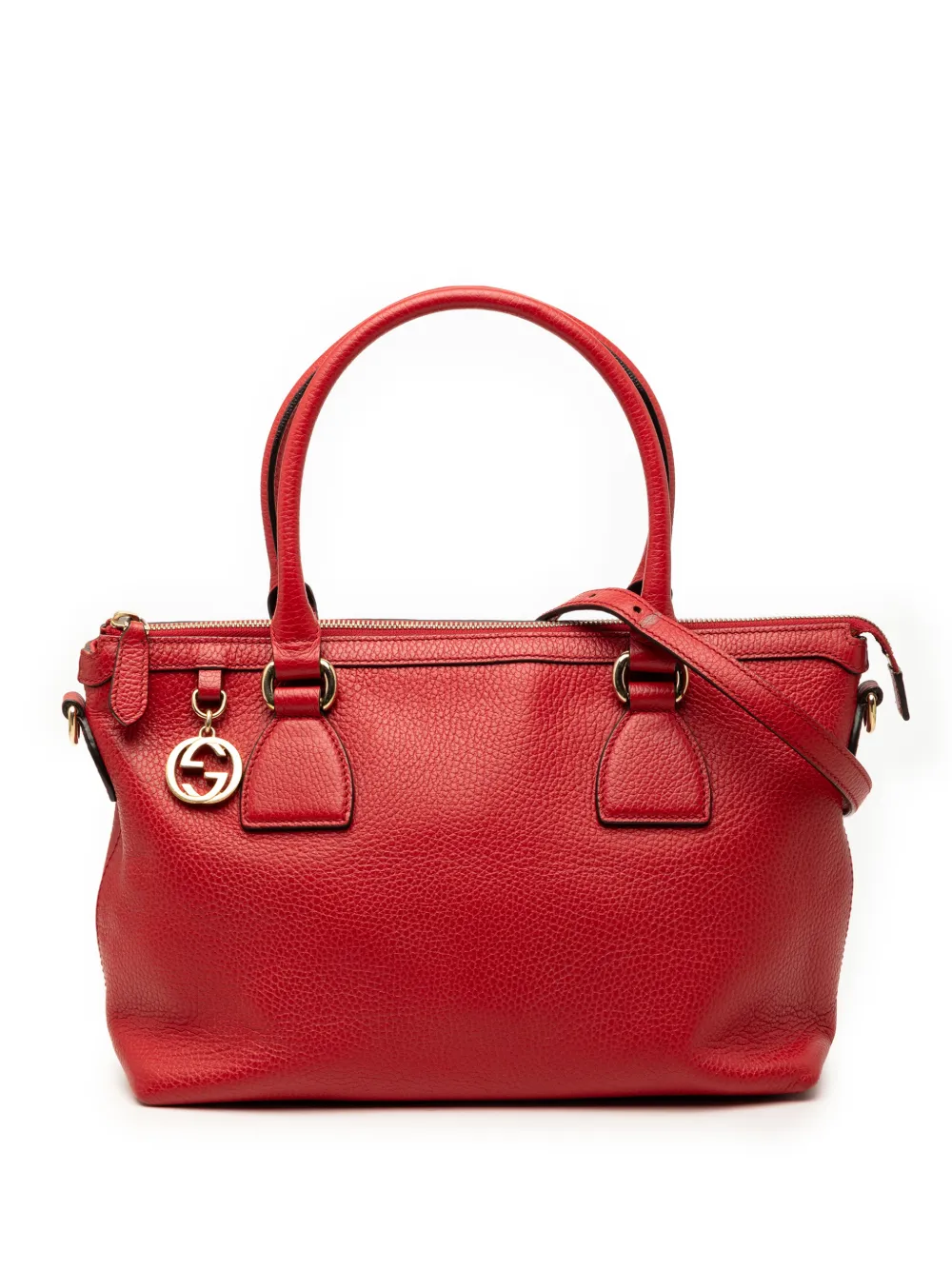Gucci Pre-Owned 2000-2015 Dollar Calfskin GG Charm satchel - Rosso